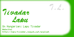 tivadar lapu business card